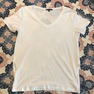 White Tee with Slits on Sides✨